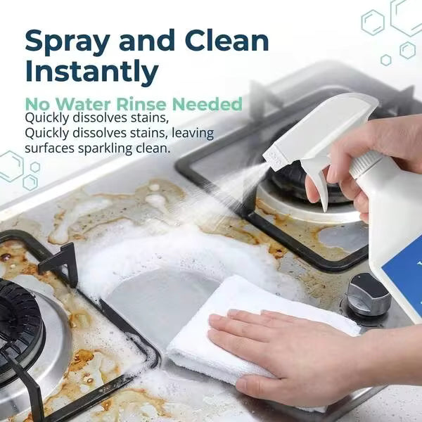 Multi-Purpose Home Cleaner Spray, Professional Kitchen Degreaser & Surface Restorer, Fast Oil Remover For Range Hoods, Grills, Stoves, Bathroom, Tiles & Furniture, Keeps Surfaces Shining